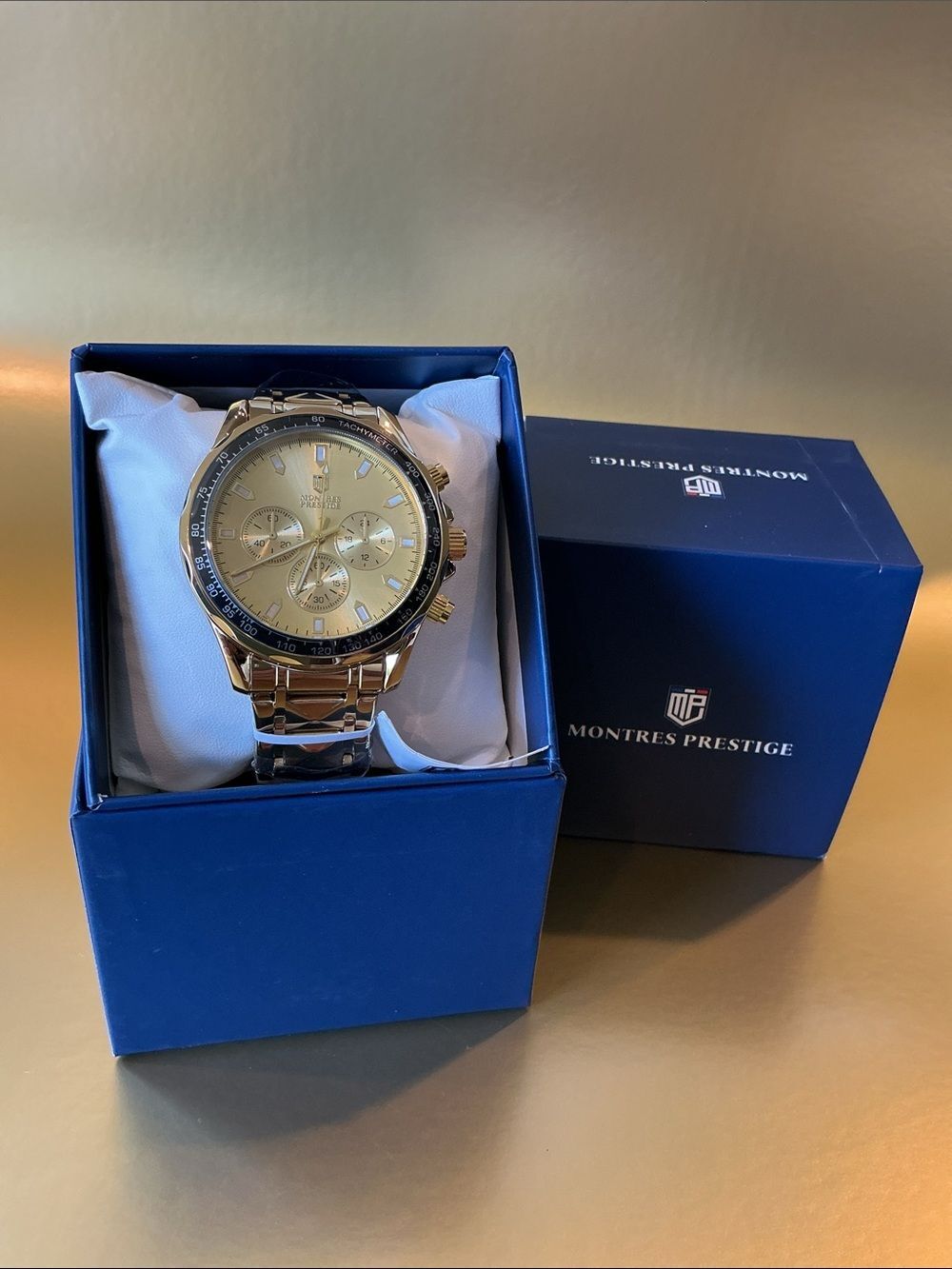 Montres Prestige Men's Watch - 44mm, Gold (MPW-0342)
